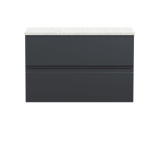 Hudson Reed Urban 800mm Wall Hung 2 Drawer Vanity & Laminate Top Contemp Soft Black MFC Painted Matt 522x810x390mm - URB1406LSW - JJ Building Materials