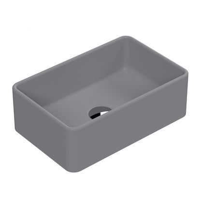 Hudson Reed Vessels Rectangular Vessel Contemp Matt Grey Vitreous China 120x365x235mm - JJ Building Materials