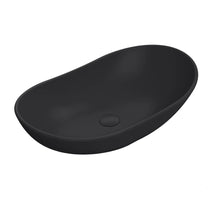Hudson Reed Vessels Round Vessel Contemp Matt Black Vitreous China 155x615x360mm - JJ Building Materials