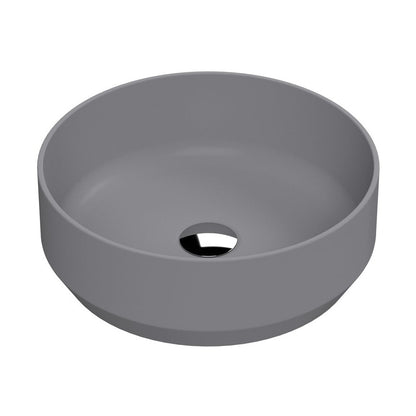 Hudson Reed Vessels Round Vessel Contemp Matt Grey Vitreous China 120x350x350mm - JJ Building Materials