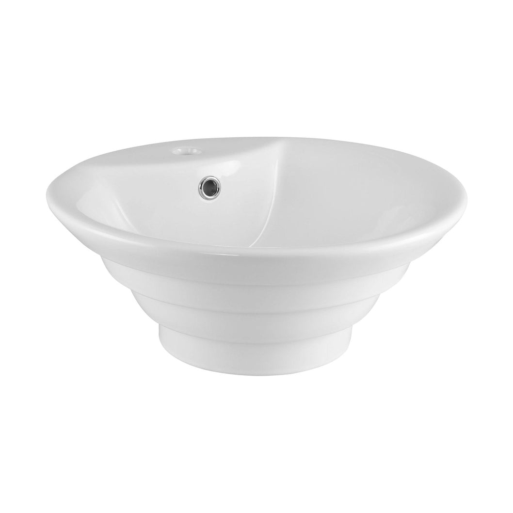 Hudson Reed Vessels Round Vessel Contemp White Vitreous China 190x460x460mm - JJ Building Materials