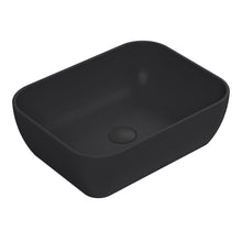 Hudson Reed Vessels Square Vessel Contemp Matt Black Vitreous China 135x455x325mm - JJ Building Materials