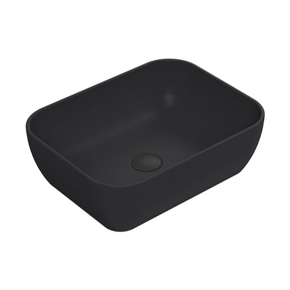 Hudson Reed Vessels Square Vessel Contemp Matt Black Vitreous China 135x455x325mm - JJ Building Materials