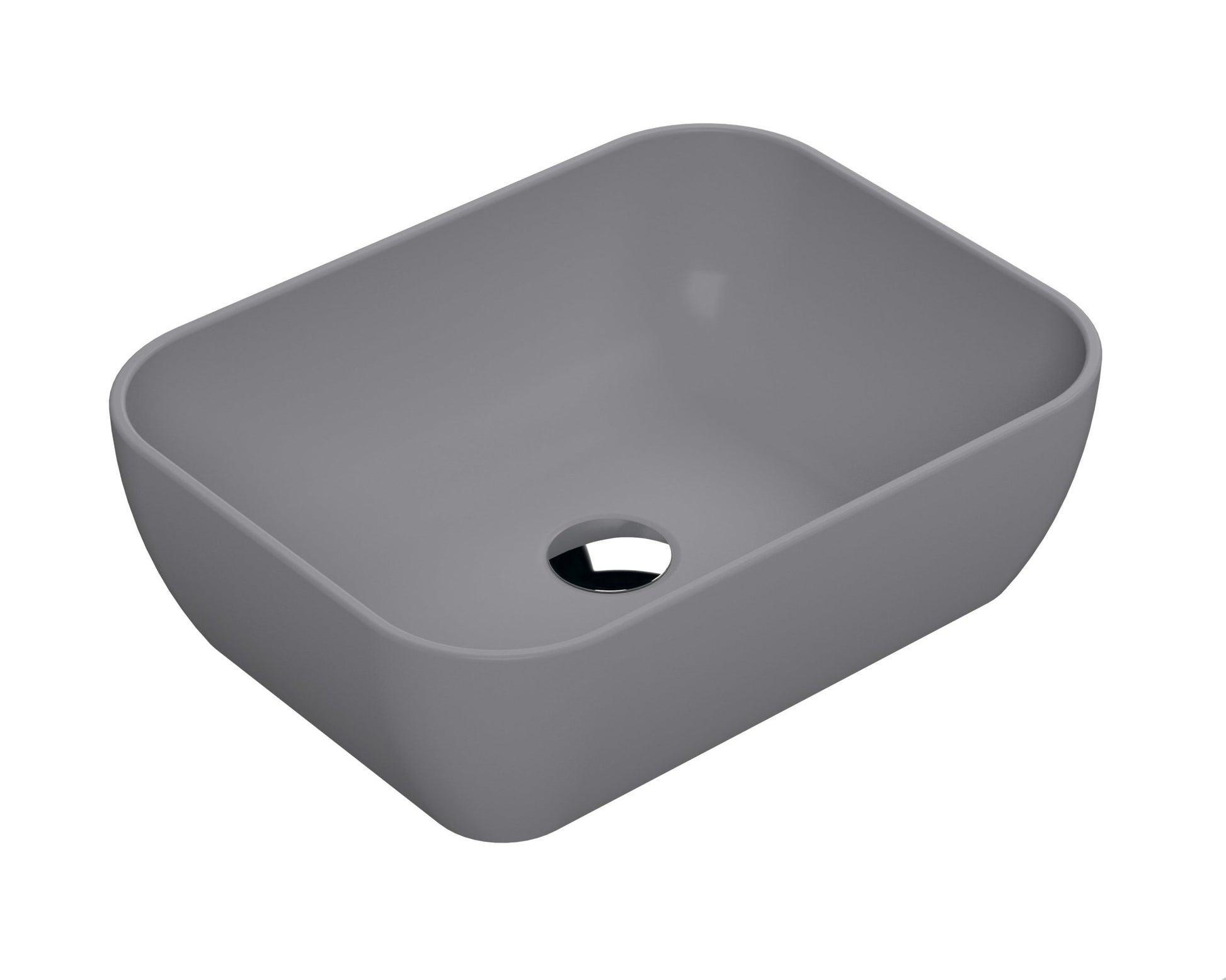 Hudson Reed Vessels Square Vessel Contemp Matt Grey Vitreous China 135x455x325mm - JJ Building Materials