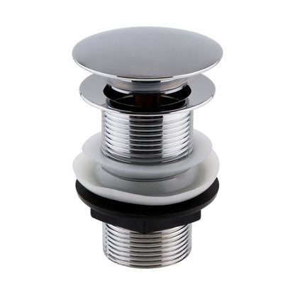 Hudson Reed Wastes Push Button Basin Waste Contemp Chrome Brass 61x61x97mm - EK304 - JJ Building Materials