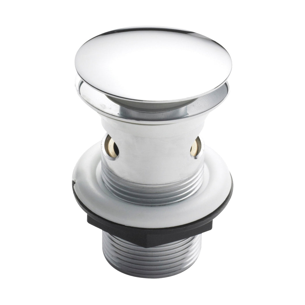 Hudson Reed Wastes Push Button Basin Waste Contemp Chrome Brass 82x61x61mm - E328 - JJ Building Materials