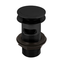 Hudson Reed Wastes Push Button Basin Waste Contemp Matt Black Stainless Steel 61x61x97mm - JJ Building Materials