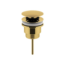 Hudson Reed Wastes Universal Push Button Basin Waste Slotted & Un - slotted Contemp Brushed Brass Brass 110x63x65mm - JJ Building Materials