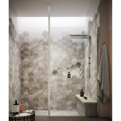 Hudson Reed Wetroom Accessories 3000mm Wetroom Screen Ceiling Post Contemp Chrome Aluminium 3000x34x34mm - JJ Building Materials