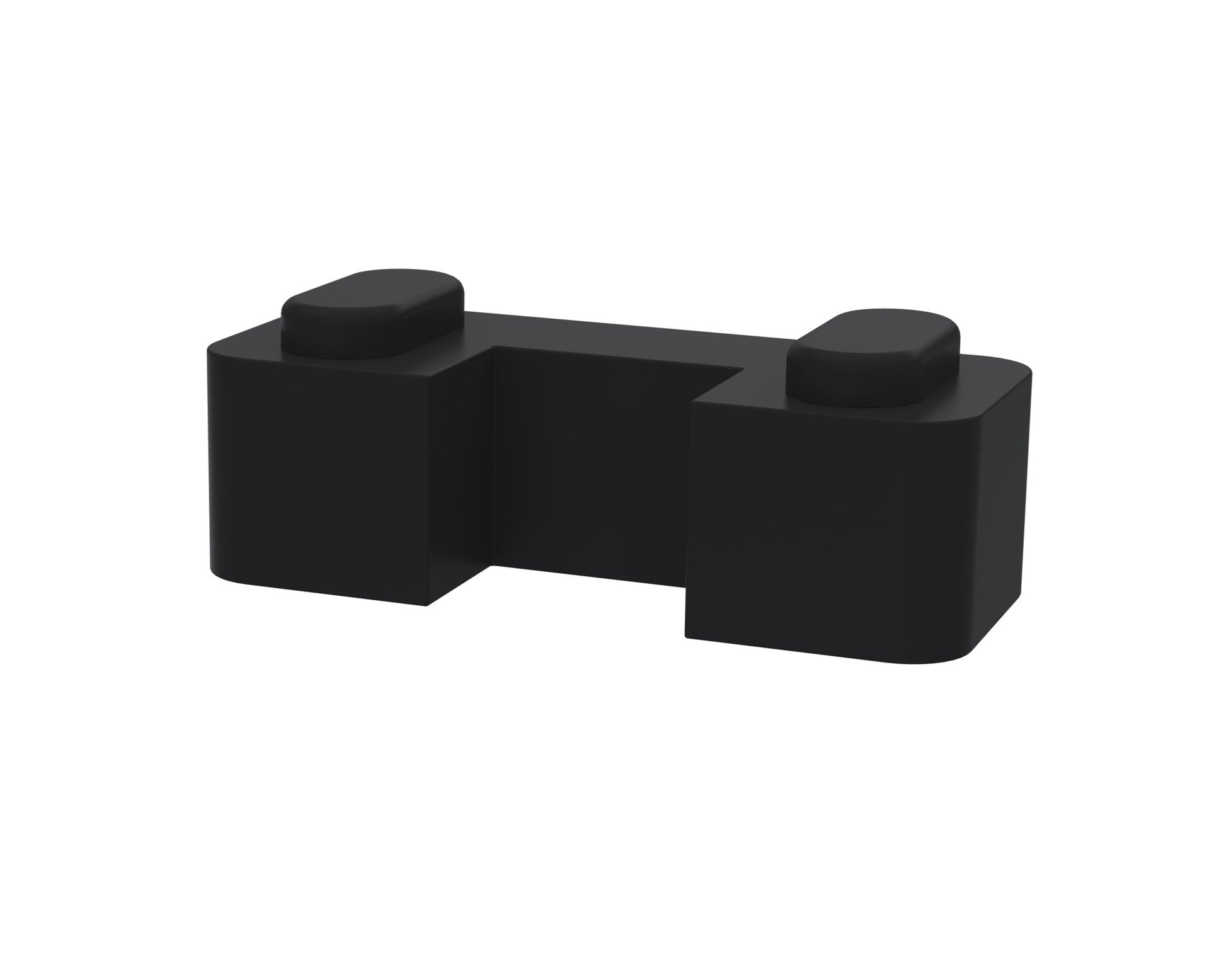 Hudson Reed Wetroom Accessories Black Wetroom Screen Support Foot Contemp Brass 45x44x30mm - JJ Building Materials