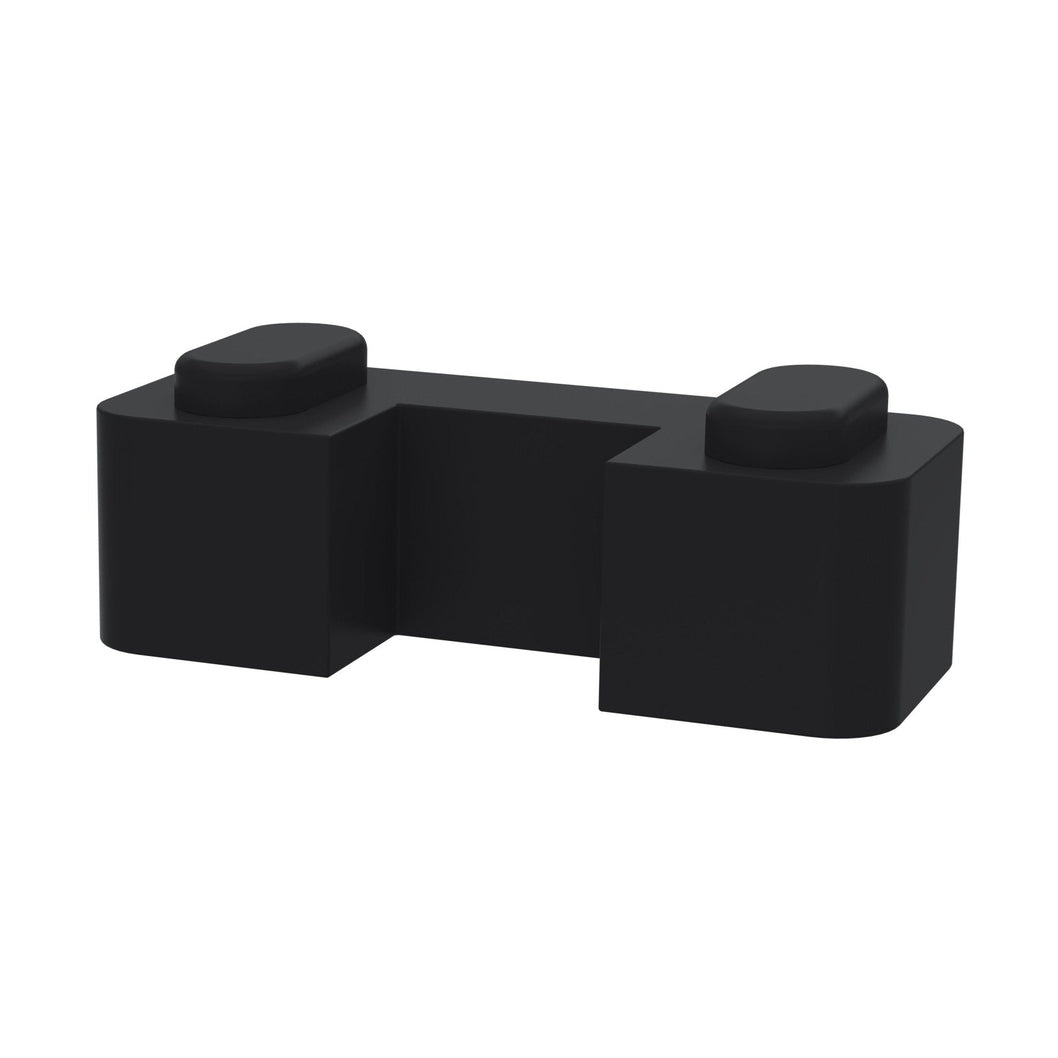 Hudson Reed Wetroom Accessories Black Wetroom Screen Support Foot Contemp Brass 45x44x30mm - JJ Building Materials