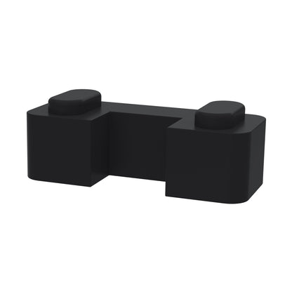 Hudson Reed Wetroom Accessories Black Wetroom Screen Support Foot Contemp Brass 45x44x30mm - JJ Building Materials