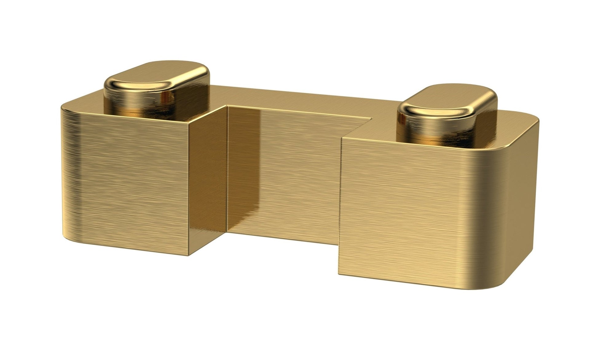 Hudson Reed Wetroom Accessories Brushed Brass Wetroom Screen Support Foot Contemp 45x44x30mm - JJ Building Materials