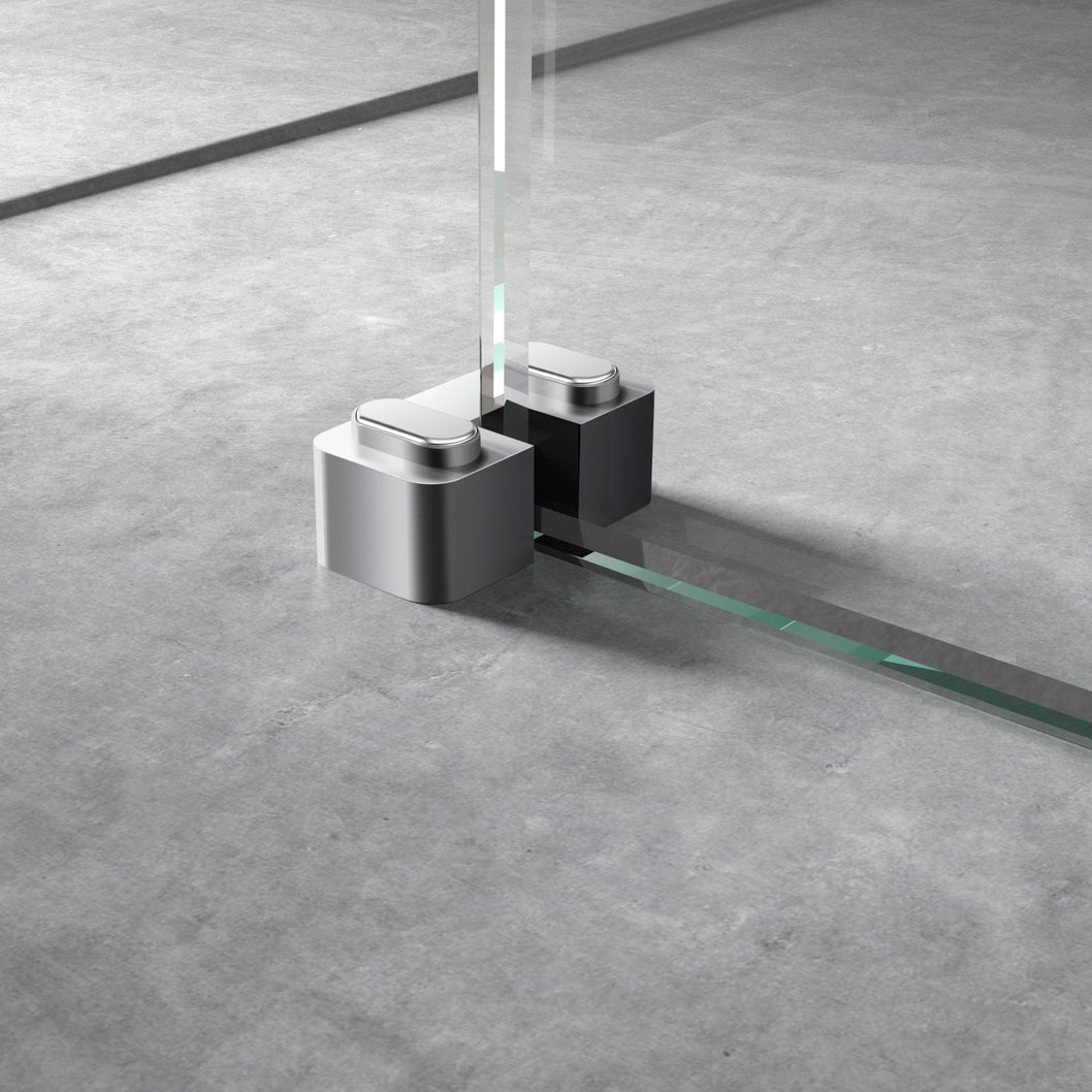 Hudson Reed Wetroom Accessories Chrome Wetroom Screen Support Foot Contemp Brass 10x24x9mm - JJ Building Materials