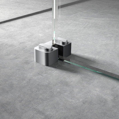 Hudson Reed Wetroom Accessories Chrome Wetroom Screen Support Foot Contemp Brass 10x24x9mm - JJ Building Materials