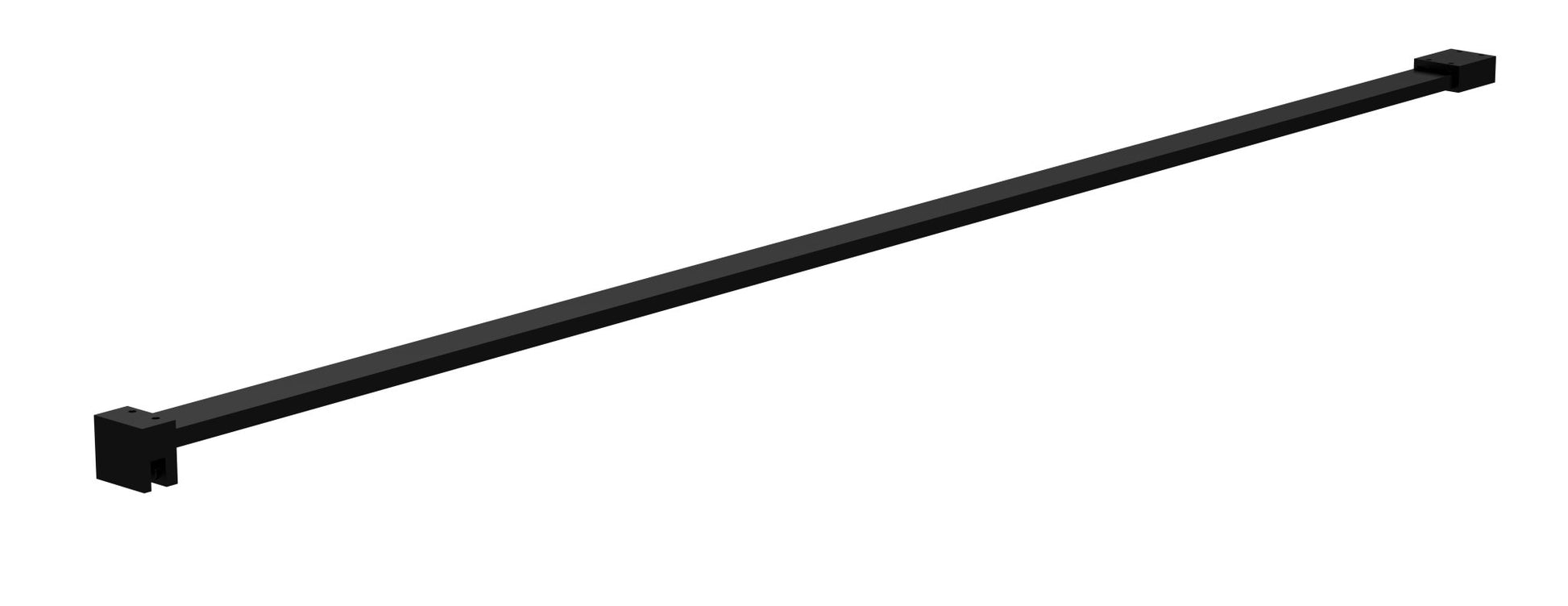 Hudson Reed Wetroom Accessories Flat Support Bar Contemp Matt Black Stainless Steel 36x37x1202mm - JJ Building Materials