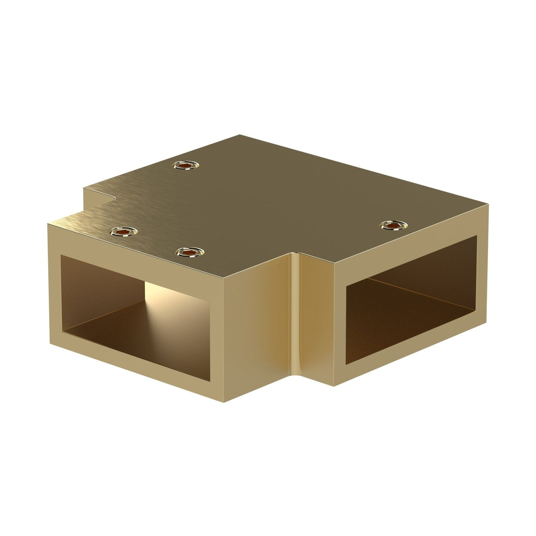 Hudson Reed Wetroom Accessories T-piece Contemp Brushed Brass Stainless Steel 19x53x53mm - JJ Building Materials