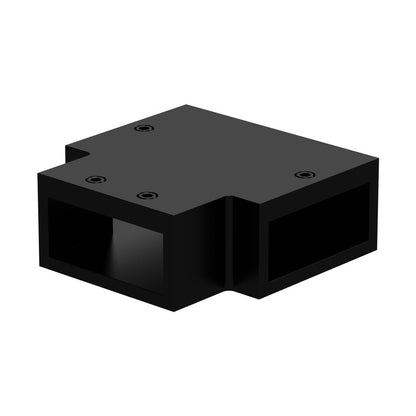 Hudson Reed Wetroom Accessories T-piece Contemp Matt Black Stainless Steel 19x53x53mm - JJ Building Materials