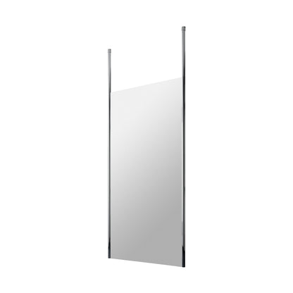 Hudson Reed Wetroom Screens 1100mm Wetroom Screen With Ceiling Posts Contemp Chrome Aluminium 1950x1100x14mm - JJ Building Materials