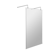 Hudson Reed Wetroom Screens 1200mm Wetroom Screen With Arms And Feet Contemp Chrome Aluminium 1950x1198x14mm - JJ Building Materials