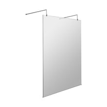 Hudson Reed Wetroom Screens 1400mm Wetroom Screen With Arms And Feet Contemp Chrome Aluminium 1950x1398x14mm - JJ Building Materials