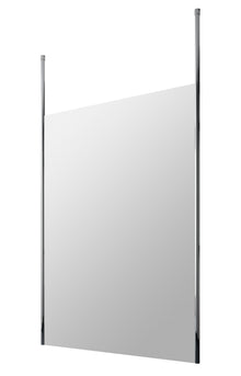 Hudson Reed Wetroom Screens 1400mm Wetroom Screen With Ceiling Post Contemp Chrome Aluminium 1950x1398x14mm - JJ Building Materials