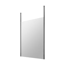 Hudson Reed Wetroom Screens 1400mm Wetroom Screen With Ceiling Posts Contemp Matt Black Aluminium 1950x1400x14mm - JJ Building Materials