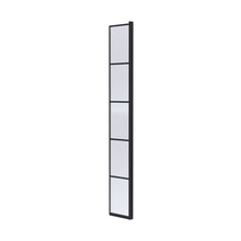 Hudson Reed Wetroom Screens 1950mm X 300mm Framed Hinged Return Screen Contemp Matt Black Aluminium,glass 1950x322x27mm - JJ Building Materials