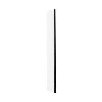 Hudson Reed Wetroom Screens 215mm Return Screen With Black Profile Contemp Matt Black Aluminium 1950x28x215mm - JJ Building Materials