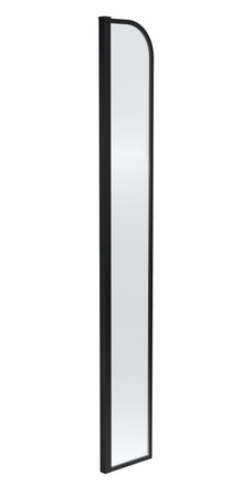 Hudson Reed Wetroom Screens 230mm Arched Return Screen Contemp Matt Black Aluminium 1559x30x230mm - JJ Building Materials