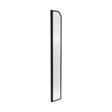 Hudson Reed Wetroom Screens 230mm Arched Return Screen Contemp Matt Black Aluminium 1559x30x230mm - JJ Building Materials