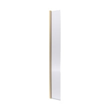 Hudson Reed Wetroom Screens 300mm Fluted Hinged Flipper Screen Contemp Brushed Brass Aluminium 1950x322x27mm - JJ Building Materials