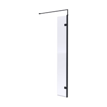 Hudson Reed Wetroom Screens 300mm Wetroom Swing Screen Contemp Matt Black Aluminium 1950x322x27mm - WRSBP30 - JJ Building Materials