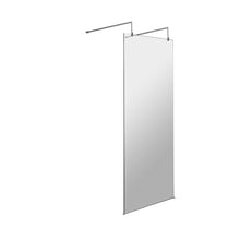 Hudson Reed Wetroom Screens 700mm Wetroom Screen With Arms And Feet Contemp Chrome Aluminium 1950x698x14mm - JJ Building Materials