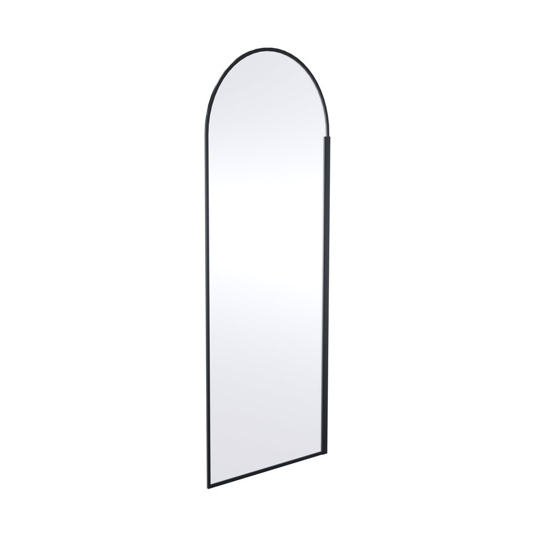 Hudson Reed Wetroom Screens 800mm Arched Wetroom Screen Contemp Matt Black Aluminium 1950x793x14mm - JJ Building Materials