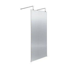 Hudson Reed Wetroom Screens 800mm Fluted Wetroom Scren With Arms & Feet Contemp Chrome Aluminium 2070x850x1000mm - JJ Building Materials