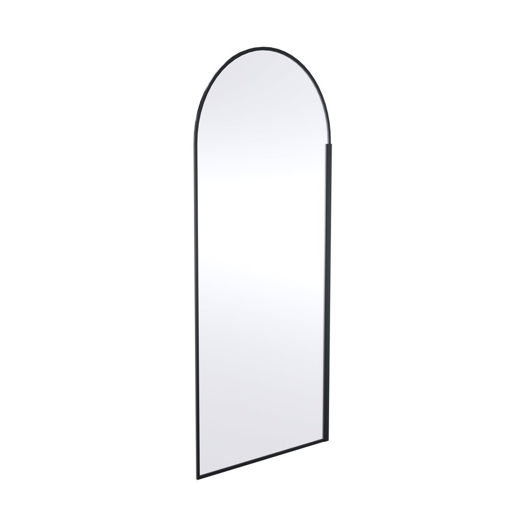 Hudson Reed Wetroom Screens 900mm Arched Wetroom Screen Contemp Matt Black Aluminium 1950x893x14mm - JJ Building Materials