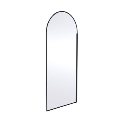 Hudson Reed Wetroom Screens 900mm Arched Wetroom Screen Contemp Matt Black Aluminium 1950x893x14mm - JJ Building Materials
