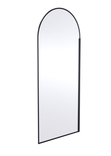 Hudson Reed Wetroom Screens 900mm Arched Wetroom Screen Contemp Matt Black Aluminium 1950x893x14mm - JJ Building Materials