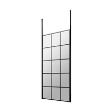 Hudson Reed Wetroom Screens 900mm Frame Screen With Ceiling Posts Contemp Matt Black Aluminium 1950x900x14mm - JJ Building Materials