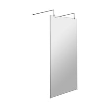 Hudson Reed Wetroom Screens 900mm Wetroom Screen With Arms And Feet Contemp Chrome Aluminium 1950x898x14mm - JJ Building Materials