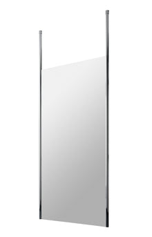 Hudson Reed Wetroom Screens 900mm Wetroom Screen With Ceiling Post Contemp Chrome Aluminium 1950x898x14mm - JJ Building Materials