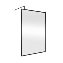 Hudson Reed Wetroom Screens Full Outer Frame Wetroom Screen 1950x1400x8mm Contemp Matt Black Aluminium 1950x1400x1000mm - JJ Building Materials