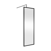 Hudson Reed Wetroom Screens Full Outer Frame Wetroom Screen 1950x700x8mm Contemp Matt Black Aluminium 1950x700x1000mm - JJ Building Materials