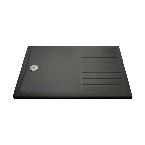Hudson Reed Wetroom Trays Rectangular Walk-in Shower Tray 1600 X 800 Contemp Grey Slate Acrylic Capped Abs Caco3 And Pu - JJ Building Materials
