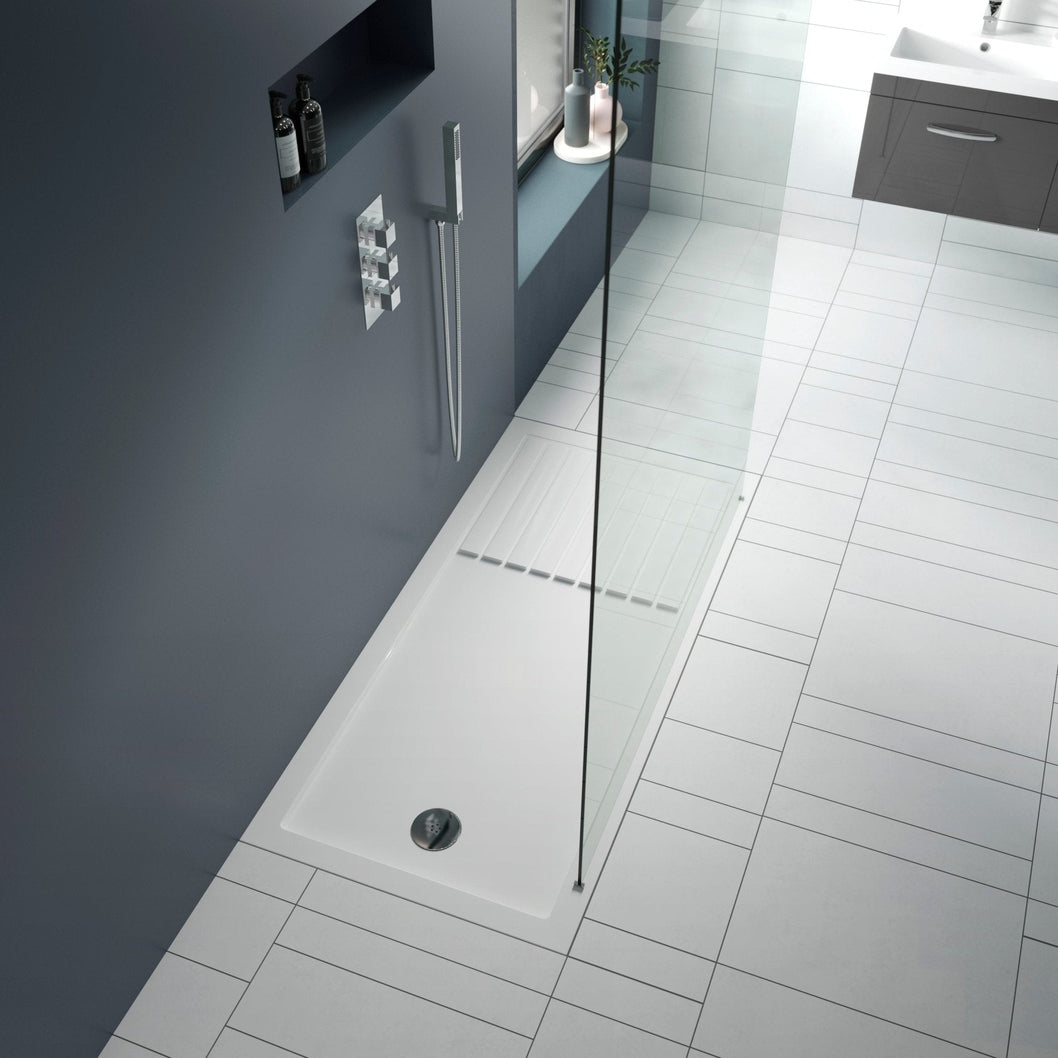 Hudson Reed Wetroom Trays Rectangular Walk-in Shower Tray 1700 X 800 Contemp White Acrylic Capped Abs Caco3 And Pu - JJ Building Materials