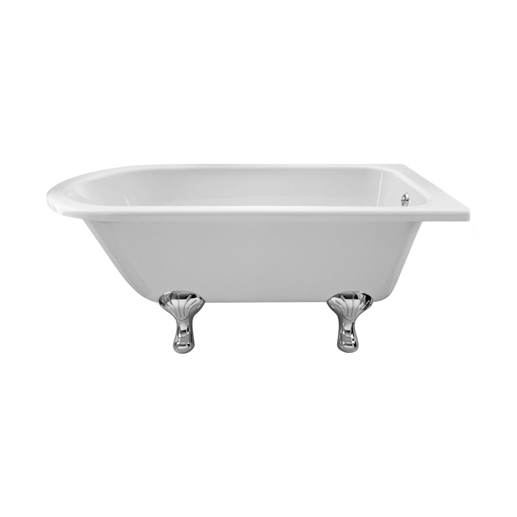 Hudson Reed Winterburn Freestanding Shower Bath - Corbel Leg Set (1500mm) Trad White Acrylic - JJ Building Materials