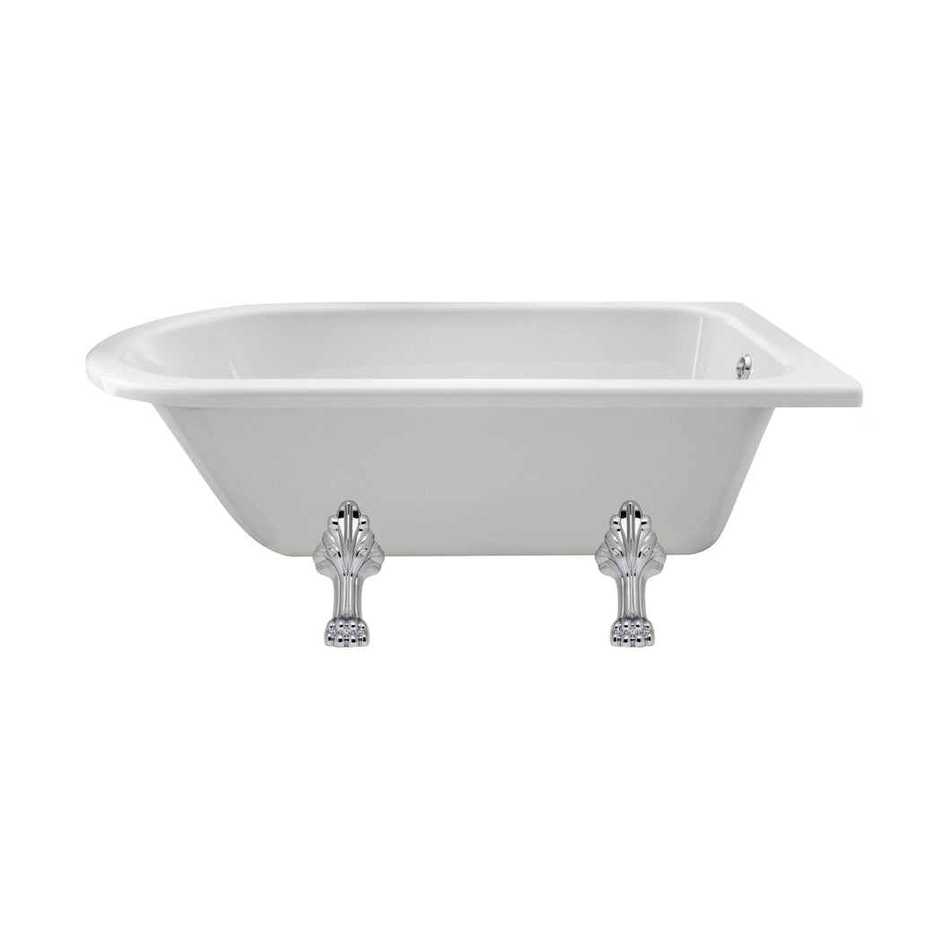 Hudson Reed Winterburn Freestanding Shower Bath - Pride Leg Set (1500mm) Trad White Acrylic - JJ Building Materials