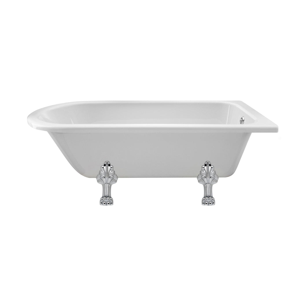 Hudson Reed Winterburn Freestanding Shower Bath - Pride Leg Set (1700mm) Trad White Acrylic - JJ Building Materials