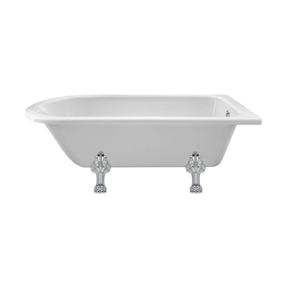 Hudson Reed Winterburn Freestanding Shower Bath - Pride Leg Set (1700mm) Trad White Acrylic - JJ Building Materials